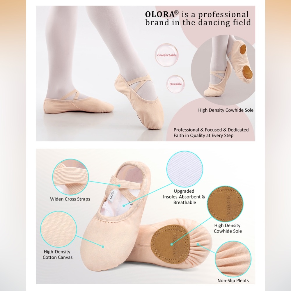 NWT Girls Ballet Shoes - Picture 6 of 11